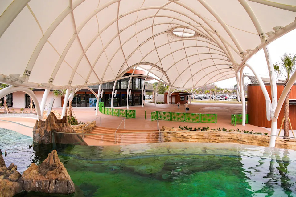 A media preview of the $72 millionJ. Wayne and Delores Barr Weaver Manatee River Habitat and VyStar SkyScape Entrance was held Tuesday March 3, 2026 ahead of its public grand opening on March 6 at the Jacksonville Zoo and Botanical Gardens in Jacksonville, Fla. [Doug Engle/Florida Times-Union]