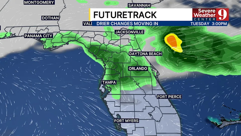 Central Florida to experience high pressure, dry air, and rising temperatures with sunshine in the coming days.