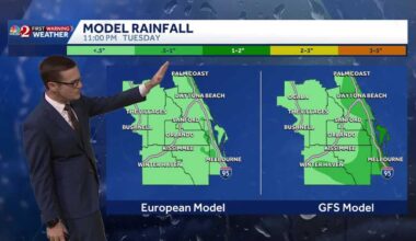 Showers, storms expected in Central Florida later Tuesday
