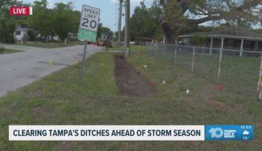 Tampa officials update their work on clearing ditches ahead of the storm season