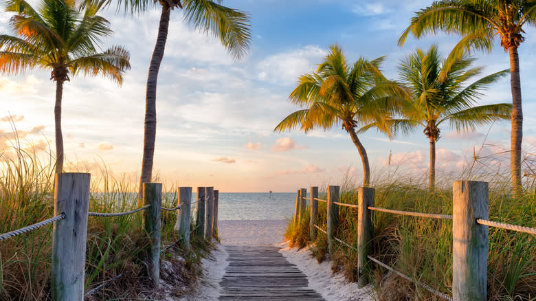 The boardwalk near Smathers Beach in Key West