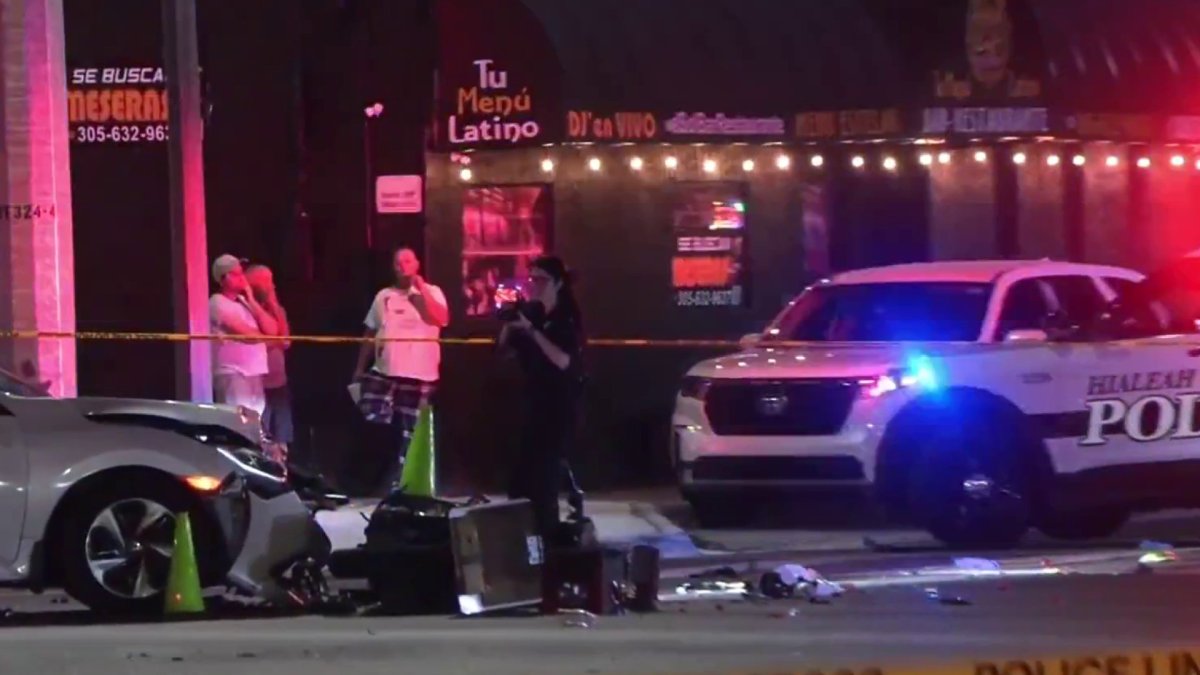 Man and woman hospitalized after Hialeah crash involving car and scooter – NBC 6 South Florida