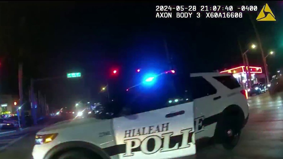 New video shows Hialeah officer shoot man who allegedly drove stolen car at him – NBC 6 South Florida