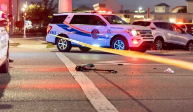 Police investigate crash involving a scooter at Santa Barbara Blvd and Veterans Pkwy