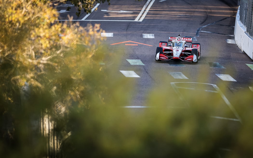 ST PETERSBURG, FLORIDA - FEBRUARY 28: Scott McLaughlin, driver of the #3 Team Penske qualifies before the NTT INDYCAR Series Firestone Grand Prix of St. Petersburg on February 28, 2026 in St Petersburg, Florida. David Jensen/Getty Images/AFP (Photo by David Jensen / GETTY IMAGES NORTH AMERICA / Getty Images via AFP)