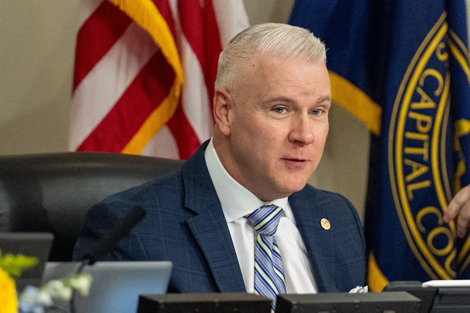 County Administrator Vince Long participates in a Leon County Commission meeting Tuesday, Nov. 18, 2025.