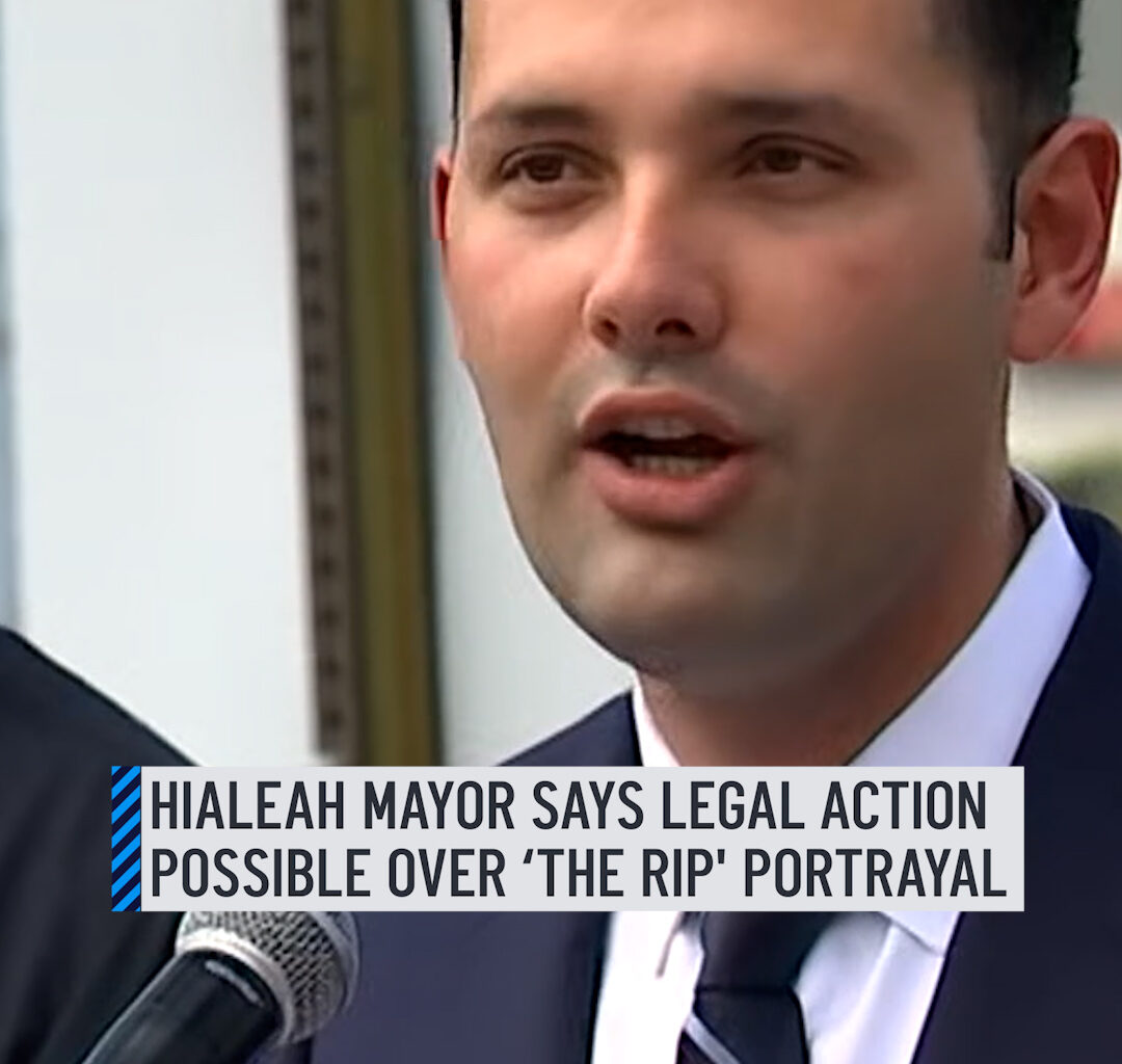 The mayor of Hialeah held a news conference Friday as he said the city is exploring legal options against the makers of the Netflix film "The Rip." The new film starring Ben Affleck and Matt Damon takes inspiration from a 2016 drug bust in Miami Lakes that became the largest money seizure in Miami-Dade history. More details: http://on.nbc6.com/MQbiOhT #therip #hialeah #netflix