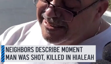 Neighbors are speaking out after a man was shot and killed outside of his Hialeah home. Hialeah Police officials said they received calls at 6:18 a.m. from people who said they heard up to 10 shots near the entrance to an apartment complex. Full story: http://on.nbc6.com/gSNFR6f #hialeah #shooting #shots #neighbors #police