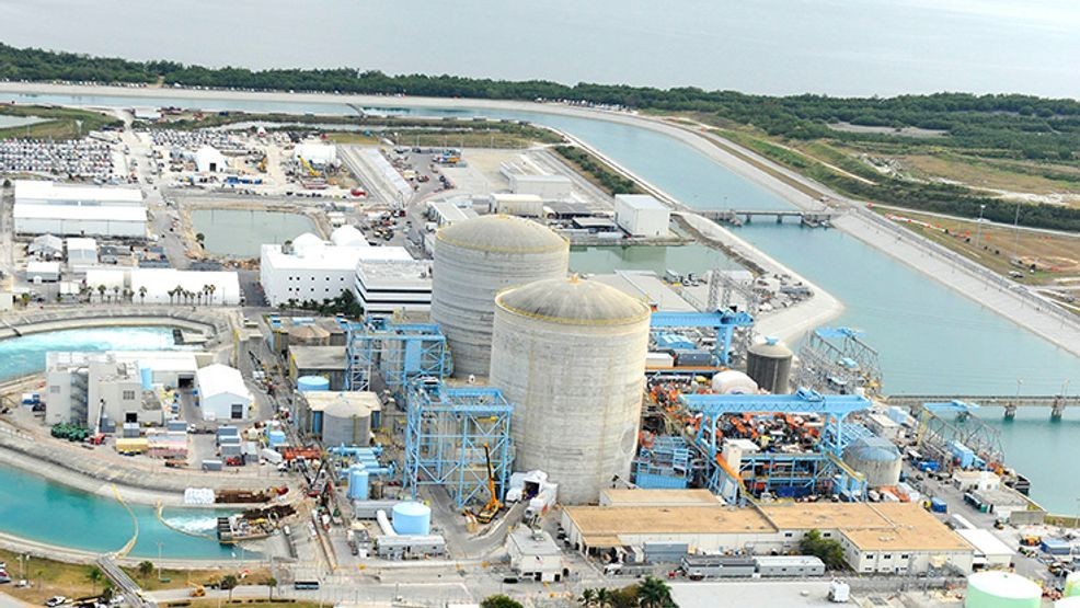 Aerial view of the St. Lucie Nuclear Power Plant in Jensen Beach. The facility will conduct its quarterly outdoor siren test Thursday, March 5, within its 10-mile emergency planning zone.{ }Feb. 2, 2012. (FPL)