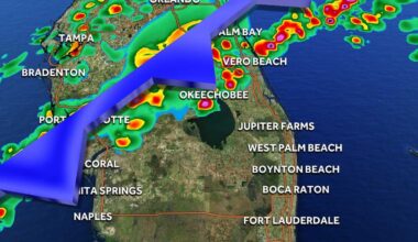 As rain moves into South Florida, temperatures to be cooler