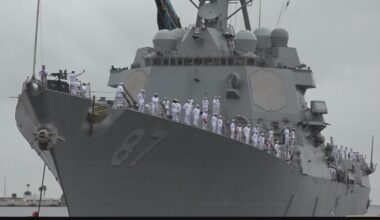 LIVE | USS Mason departs from Naval Station Mayport for overseas deployment