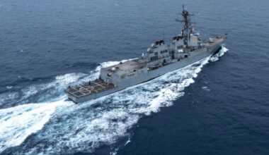 Families bid farewell as USS Mason heads out for deployment from Naval Station Mayport