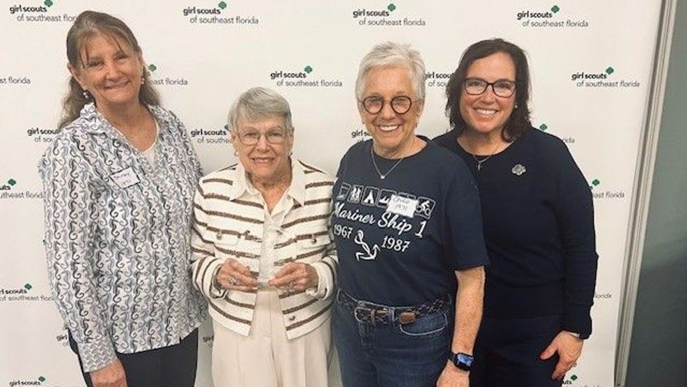 95-year-old Lake Worth woman honored with Girl Scouts Lifetime Service Award. (Girl Scouts of Southeast Florida){ }{p}{/p}