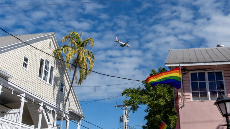 A plane flying towards the Key West International Airport