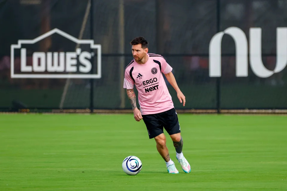 Inter Miami CF forward Lionel Messi (10) participates in an Inter Miami Training Session at Florida Blue Training Center on March 10, 2026, in Fort Lauderdale, Florida. Photo by Chris Arjoon&sol;Icon Sportswire via Getty Images