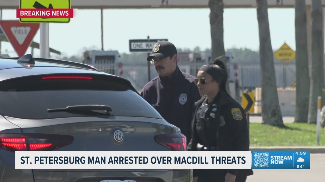 St. Pete man arrested for threats that led to lockdown at MacDill Air Force Base: FBI