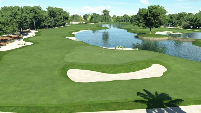 A rendering of the Jacksonville Golf and Country's planned renovation by architect Andy Staples shows the finishing hole.