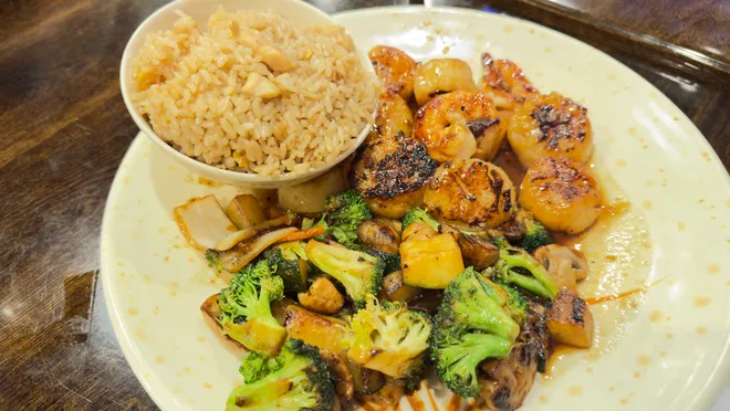 Hibachi scallops at Hokkaido Hibachi & Sushi Restaurant in Port St. Lucie.