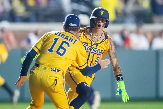 The Savannah Bananas defeated the Texas Tailgaters inside Doak Campbell Stadium on Saturday, Feb. 28, 2026.