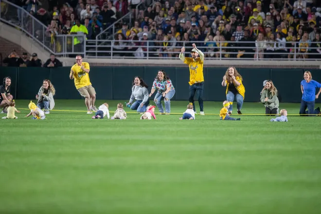 More than 60,000 fans filled Doak Campbell Stadium to experience the Savannah Bananas play against the Texas Tailgaters in Banana Ball on Saturday, Feb. 28, 2026.