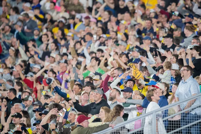 More than 60,000 fans filled Doak Campbell Stadium to experience the Savannah Bananas play against the Texas Tailgaters in Banana Ball on Saturday, Feb. 28, 2026.