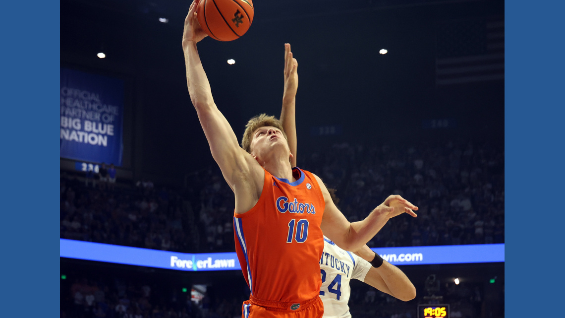 No. 5 Florida beats Kentucky 84-77 to finish regular season with 11-game win streak