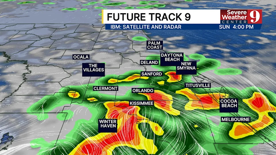 Showers and thunderstorms are in the forecast for Central Florida this weekend.