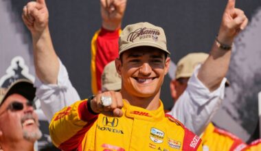 Alex Palou, winner of the past three IndyCar championships and three of the past four, opened the season back on top of the podium and in a race-record fashion. (AP Photo/George Walker IV, File)