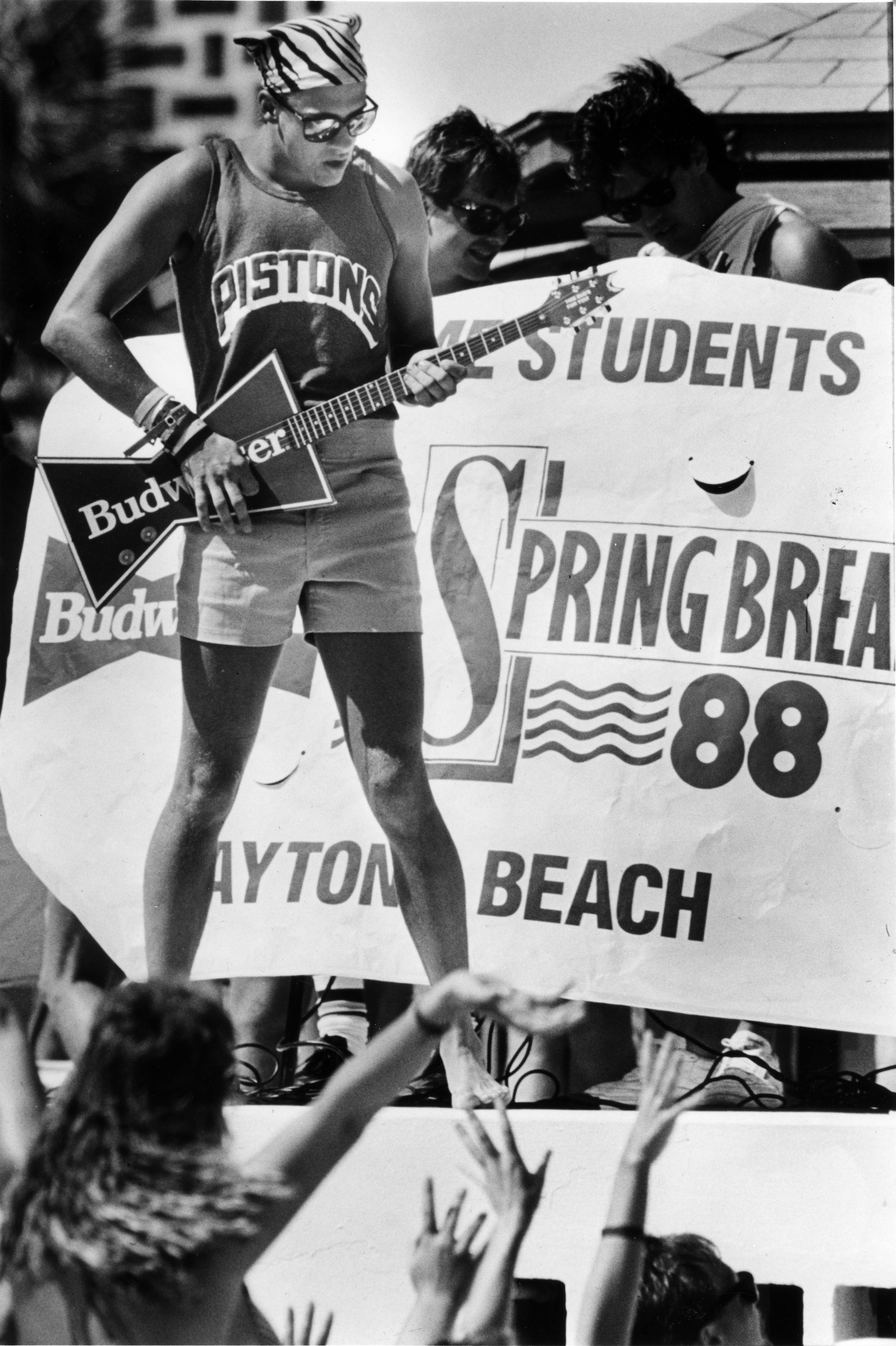 Alan Awe, from Western Michigan University, plays in an air...