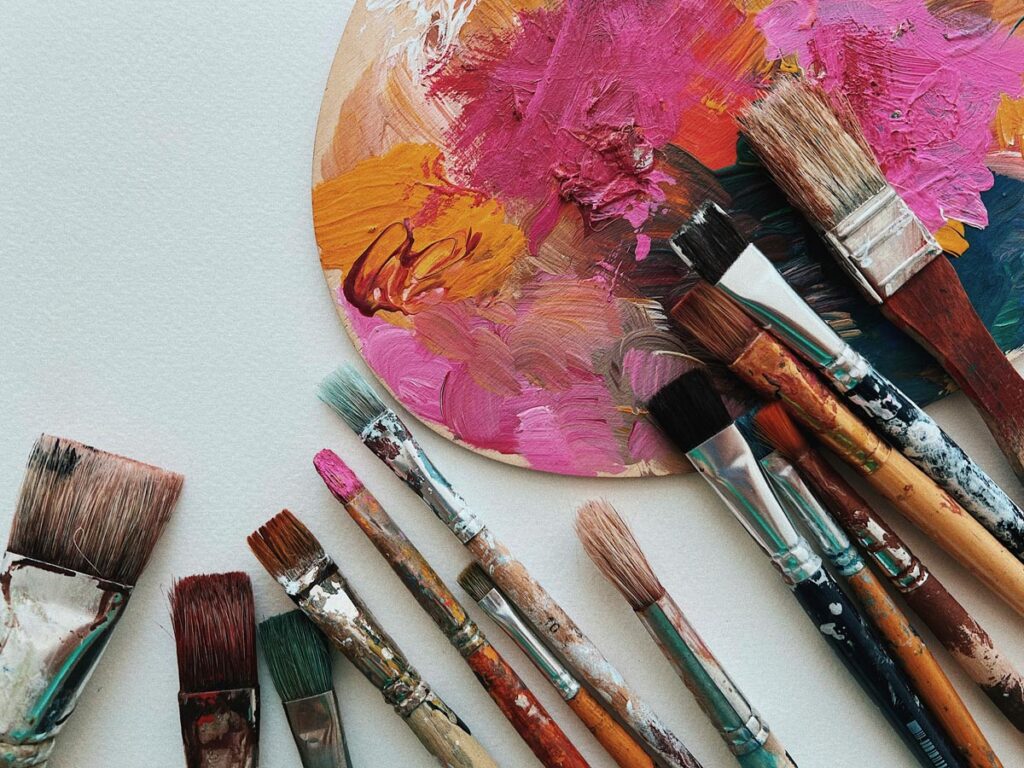Art supplies. Photo by Jennie Razumnaya, courtesy of Unsplash
