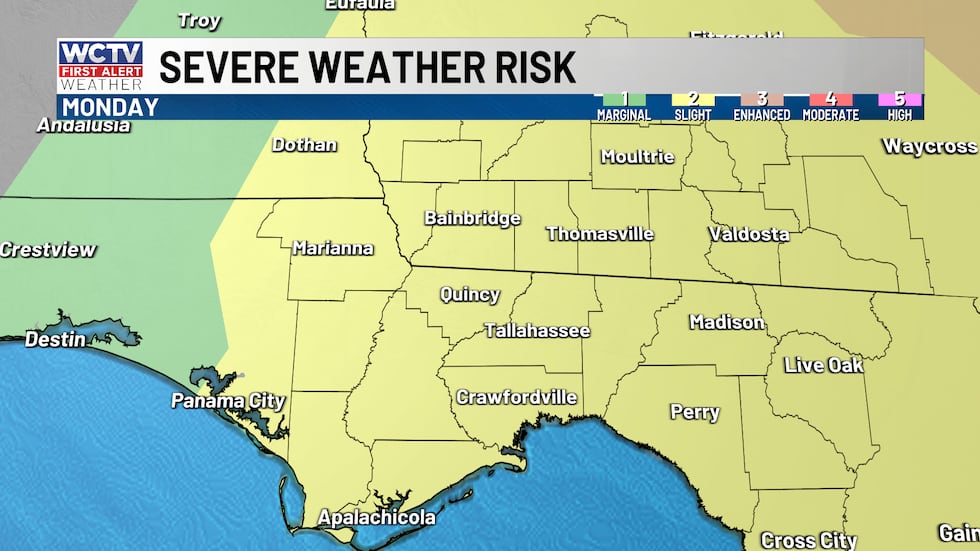 Storms will be strong on Monday morning.