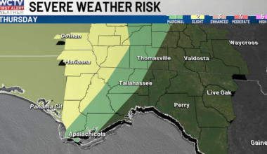 Tracking a front that will bring storms tomorrow morning to Tallahassee, the Big Bend and South Georgia