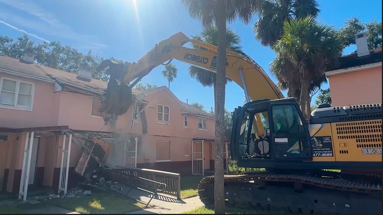 Crews began tearing down the Robles Park Village in September. A massive transformation will rise in its place, featuring housing and retail space. (Spectrum News)