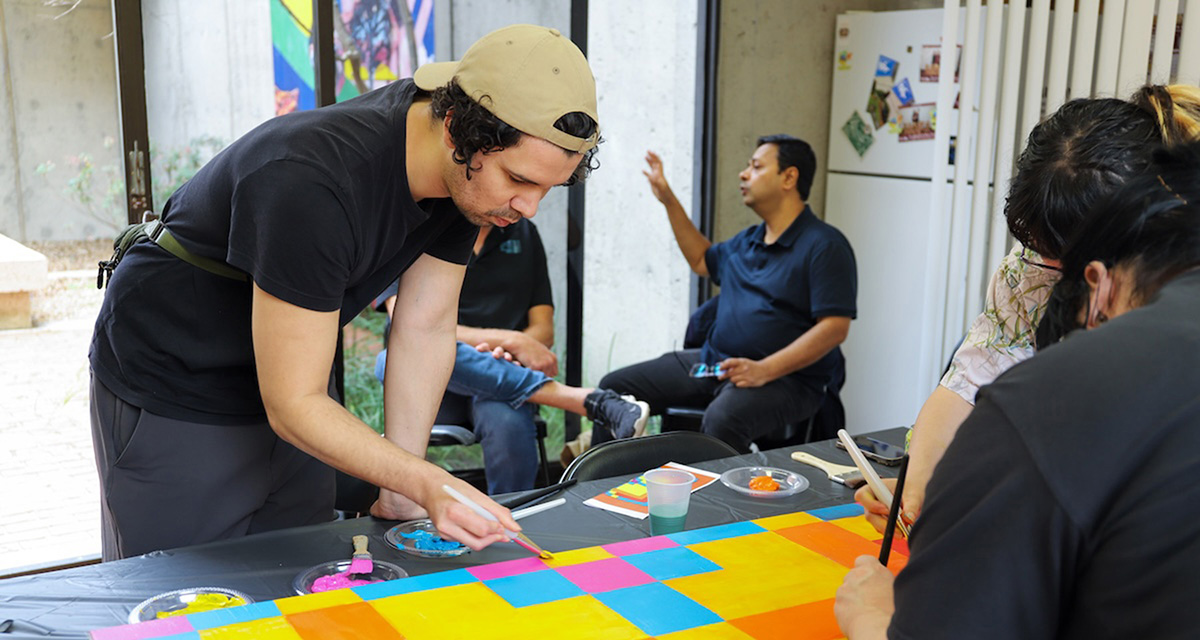 FSU Museum of Fine Arts hosts collaborative painting event with Seminole artist Wilson Bowers