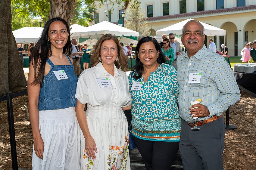 Suriya Khong and Yolanda Mancha with Reema and Raj Mathur Suriya Khong and Yolanda Mancha with Reema and Raj Mathur