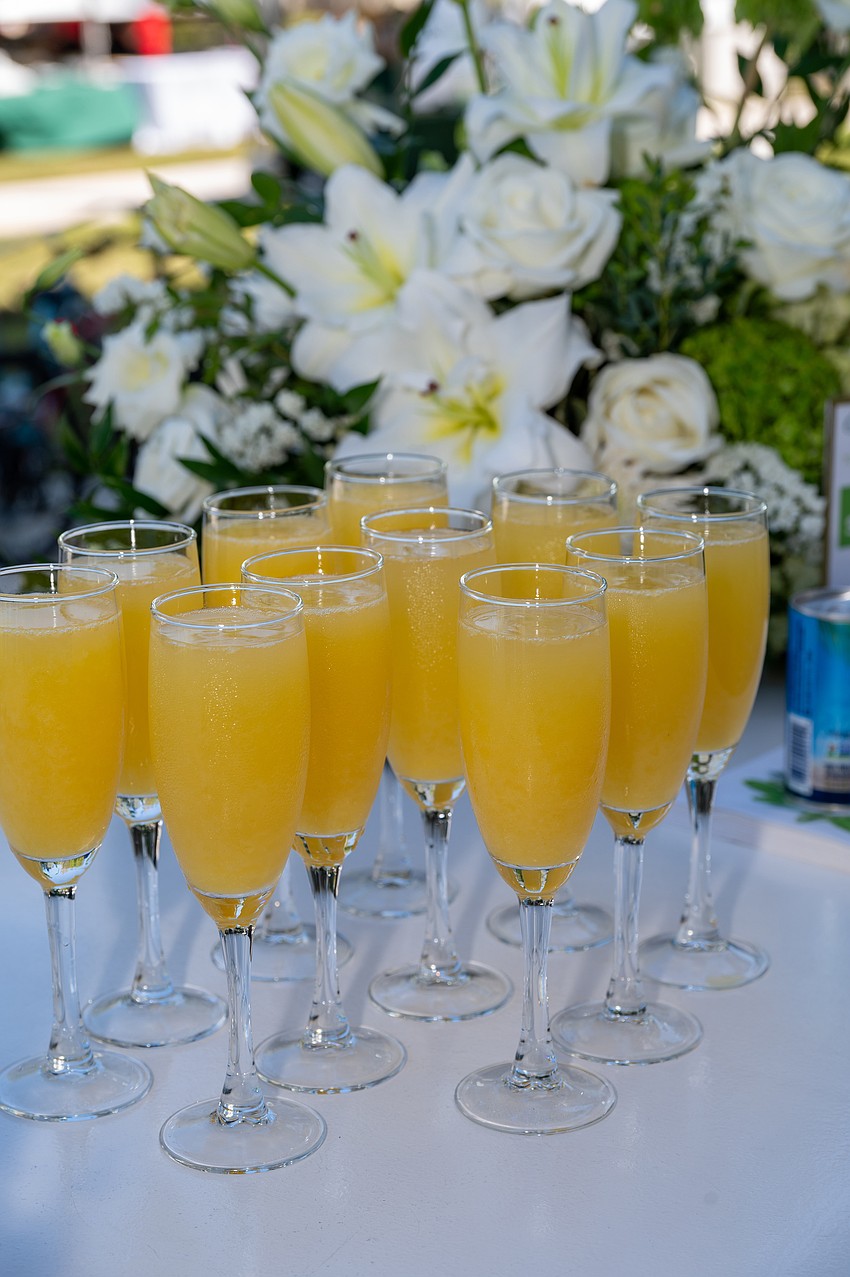 Mimosas greeted guests. Mimosas greeted guests.