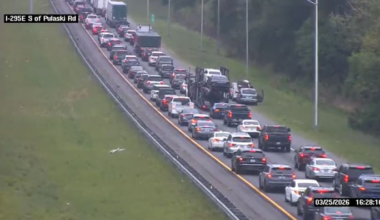Major backups on I-295 South before Dames Point Bridge