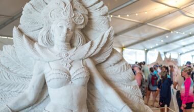 Sand scuptures on Clearwater Beach, ukuleles in Dunedin