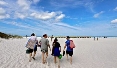 Clearwater Beach will soon be busy with spring breakers. The visitors are part of a record amount of tourism this past year in Florida. (FILE IMAGE)