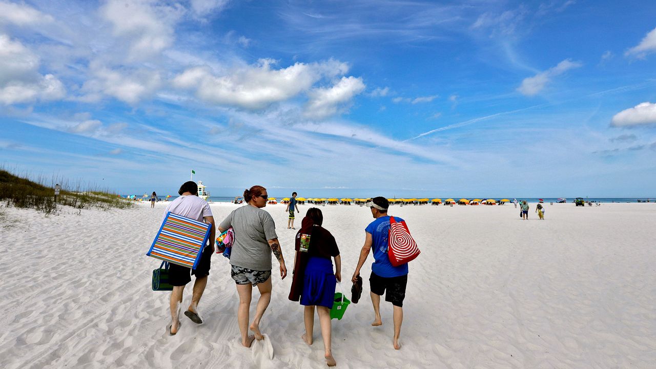 Clearwater Beach will soon be busy with spring breakers. The visitors are part of a record amount of tourism this past year in Florida. (FILE IMAGE)