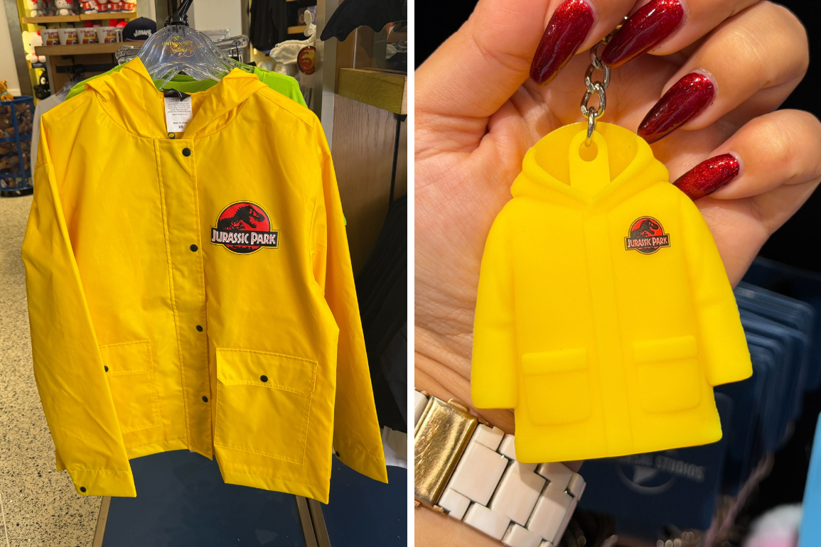 Stay Dry in This 'Jurassic Park' Rain Jacket & Carry a Smaller Keychain Version in Your Pocket