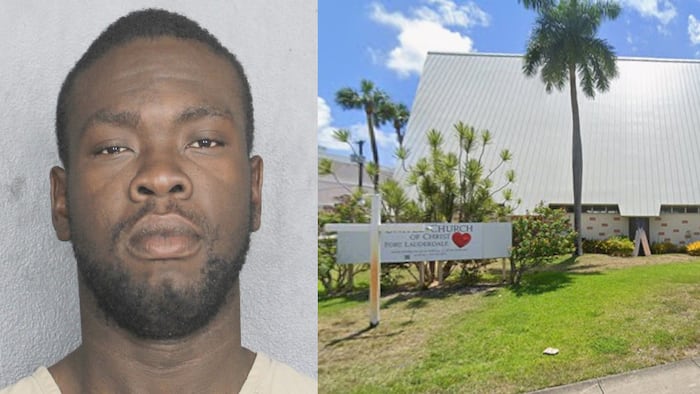 Man spits in security guard’s face, vandalizes church sign