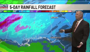 Approaching cold front will bring rain and then cooler temps