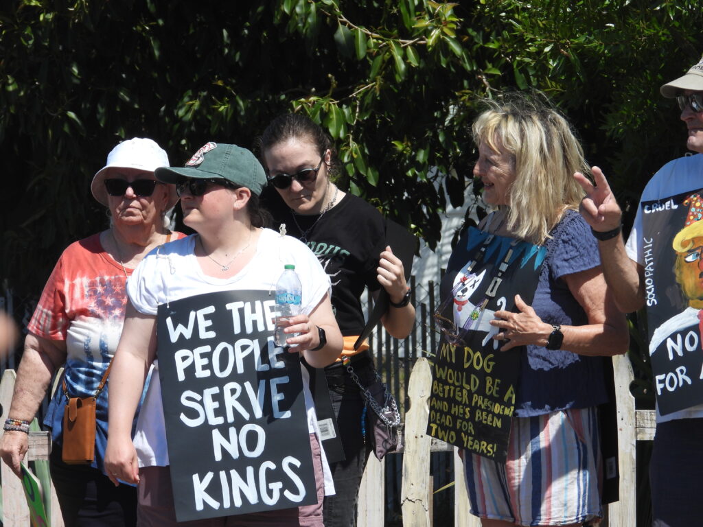 No Kings demonstration in Gulfport, Florida. A protest against Donald Trump.