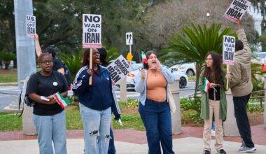 Tallahassee, Florida protest against the war on Iran.