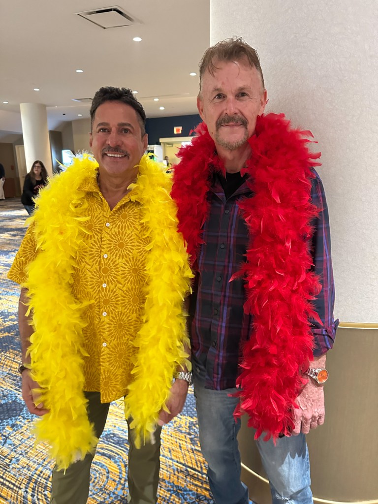 Photo of two fans at a Diana Ross concert in Miami 