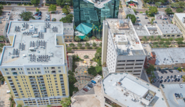 arial view of downtown Clearwater, Florida