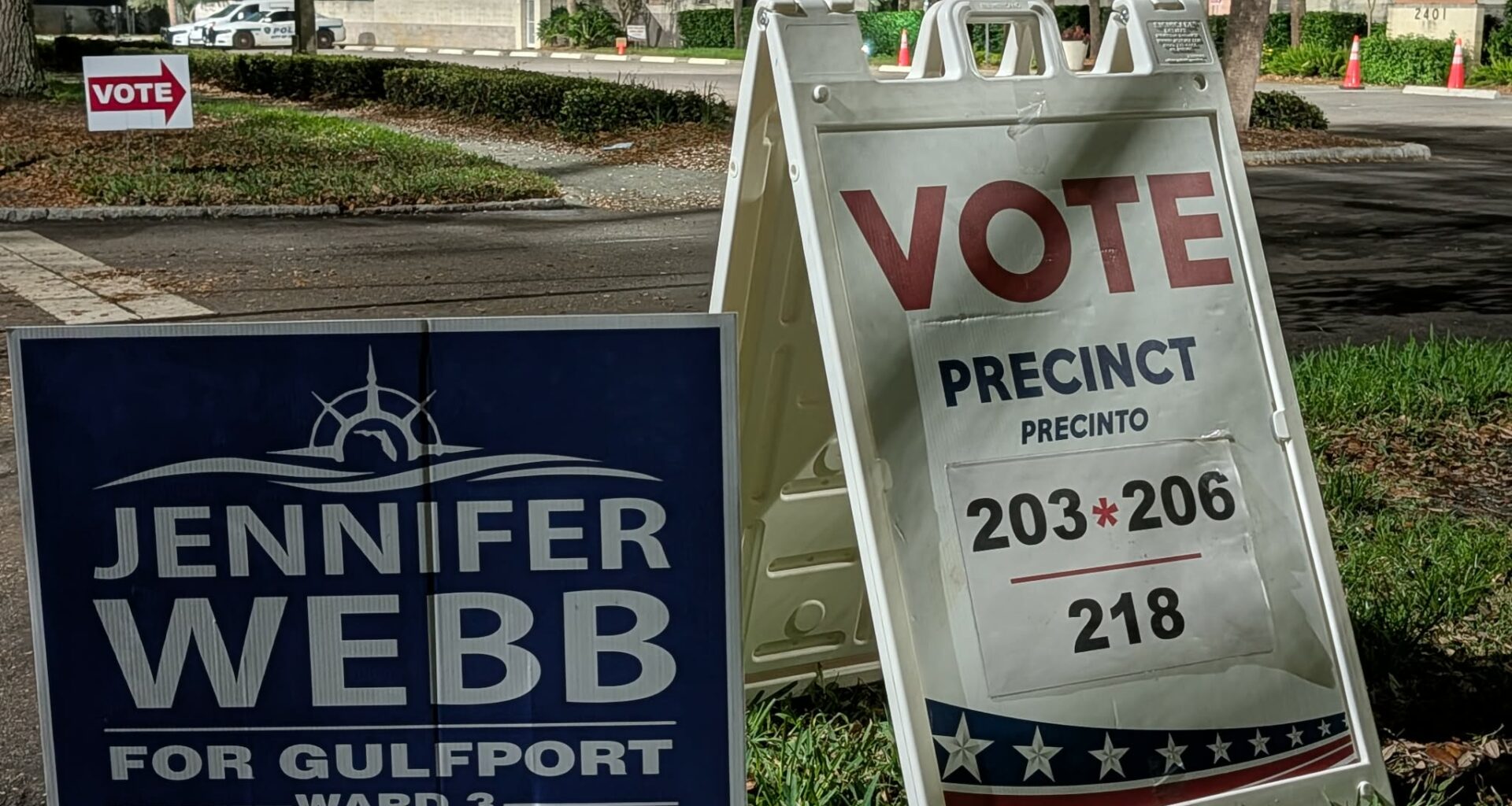 election day voting signs
