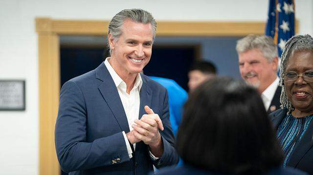 California Gov. Gavin Newsom during an event hosted by the South Carolina Democratic Party at the Carter-Sullivan American Legion on Feb. 23, 2026 in Manning, South Carolina. 
