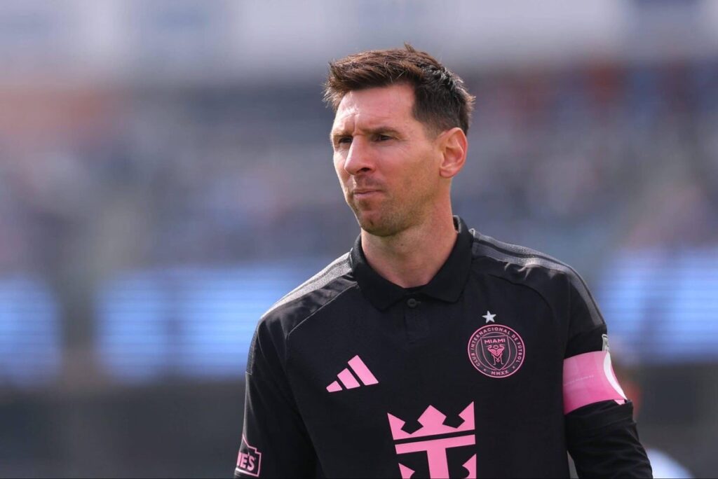 Lionel Messi looking on for Inter Miami